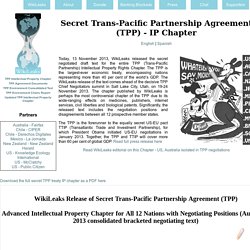 Secret Trans-Pacific Partnership Agreement (TPP)