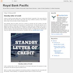 Standby letter of credit (blogspot)