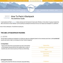 How to Pack a Backpack