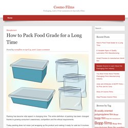 How to Pack Food Grade for a Long Time