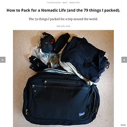 How to Pack for a Nomadic Life (and the 79 things I packed).
