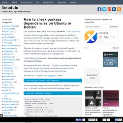 How to check package dependencies on Ubuntu or Debian - Xmodulo