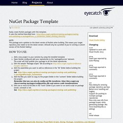 NuGet Package Template - EyeCatch
