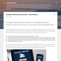 Package Tracking in Courier Service - Smart Delivery