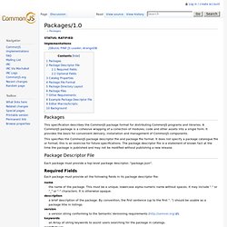 Packages/1.0 - CommonJS Spec Wiki