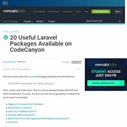 20 Useful Laravel Packages Available on CodeCanyon