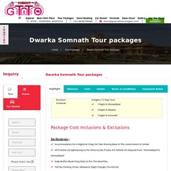 Dwarka Somnath Tour Packages, Jyotirling Tour, Religious Gujarat