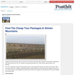 Find The Cheap Tour Packages In Simien Mountains