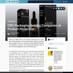 CBD Packaging helping Companies in Product Protection