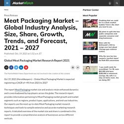 Meat Packaging Market – Global Industry Analysis, Size, Share, Growth, Trends, and Forecast, 2021 – 2027