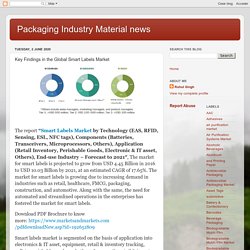Packaging Industry Material news: Key Findings in the Global Smart Labels Market
