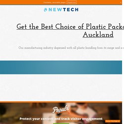 Get the Best Choice of Plastic Packaging Material in Auckland