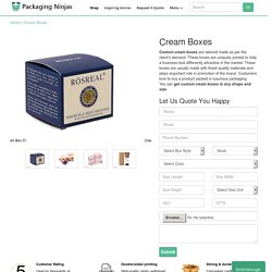 Custom Cream Boxes and packaging Wholesale - PackagingNinjas