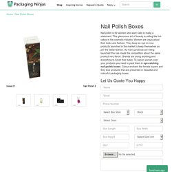 Nail Polish Boxes Packaging Wholesale - PackagingNinjas