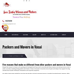 Packers and Movers in Vasai