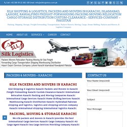 SILK Packers and Movers in Karachi Moving, Packing & Storage Services