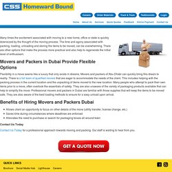 Movers and Packers Services in Dubai, UAE