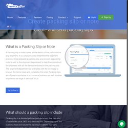 Create Packing Slip and Notes Online