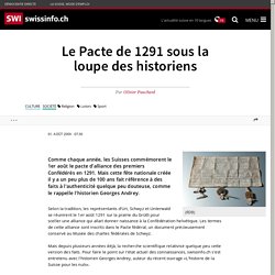Le Pacte de 1291 sous la loupe des historiens