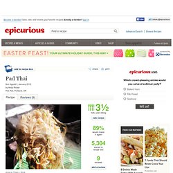 Pad Thai Recipe at Epicurious.com