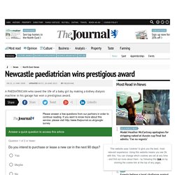 Newcastle paediatrician wins prestigious award
