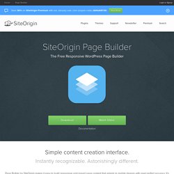 Page Builder Plugin - SiteOrigin