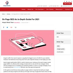 On Page SEO An In-Depth Guide for 2021