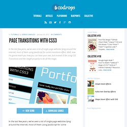 Page Transitions with CSS3