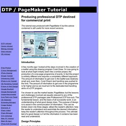 PageMaker DTP Tutorial