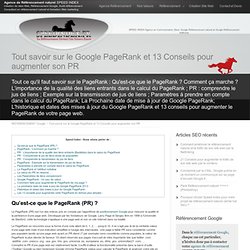 PageRank Tout savoir et 13 Conseils pour augmenter son PR