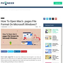 How To Open .Pages File Format On Microsoft Windows?