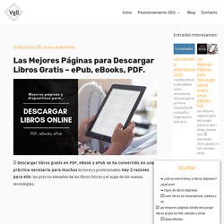 Páginas para Descargar Libros Gratis - ePub, eBooks, PDF □