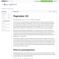 "Pagination 101" by Faruk Ateş — Gist - UX