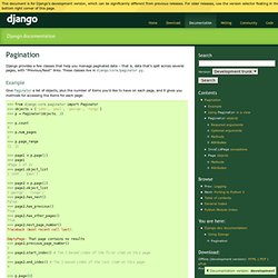 Pagination