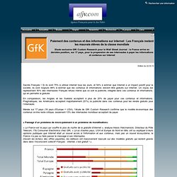 Paiement des contenus internet : Les français mauvais élèves