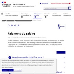 Paiement du salaire