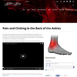 Pain and Clicking in the Back of the Ankles