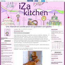 Pain à la farine de riz sans gluten - iZa kitchen