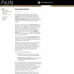 Pain hypersensitivity