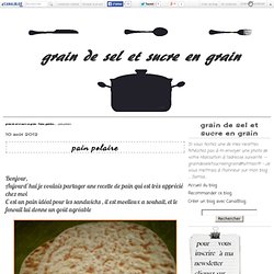 pain polaire - grain de sel et sucre en grain