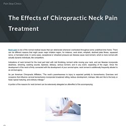 The Effects of Chiropractic Neck Pain Treatment