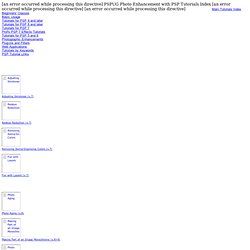 Paint Shop Pro Users Group: Photo Enhancement with PSP Tutorials Index