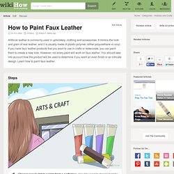 How to Paint Faux Leather: 8 Steps