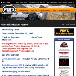 Paintball Missions Game « Pev's Paintball