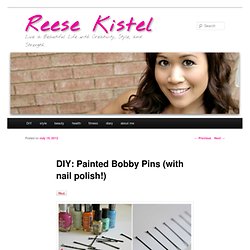Painted Bobby Pins (with nail polish!)