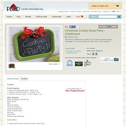 Craft Painting - Christmas Cookie Swap Party - Chalkboard