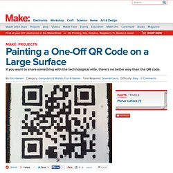 Painting a One-Off QR Code on a Large Surface