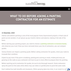 What to Do Before Asking a Painting Contractor for an Estimate
