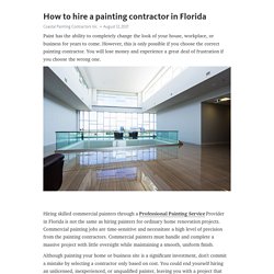 How to hire a painting contractor in Florida – Telegraph