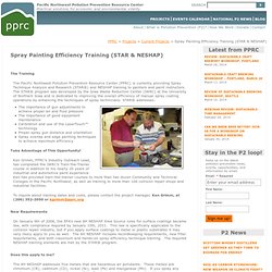 Spray Painting Efficiency Training (STAR & NESHAP) « PPRC